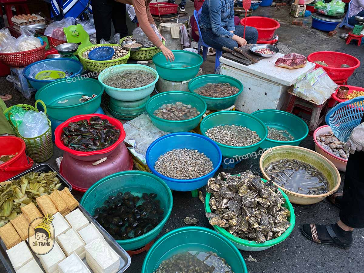 Hải sản tươi sống tại chợ Bắc Mỹ An Đà Nẵng